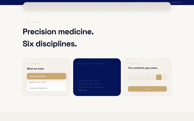 Marketing site for a service line