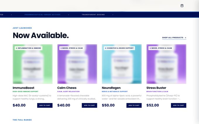 Storefront product grid we built